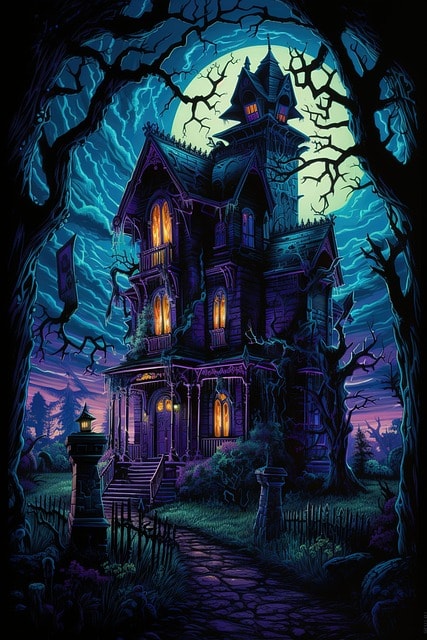 ai generated, house, haunted, haunted house, halloween, cemetery, moonlight, night, spooky, chilling, gothic, horror, mysterious, haunted house, haunted house, haunted house, haunted house, haunted house