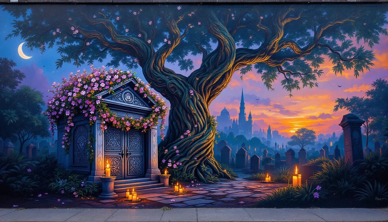 A view of Marie Laveau's tomb in New Orleans, a site of spiritual significance.