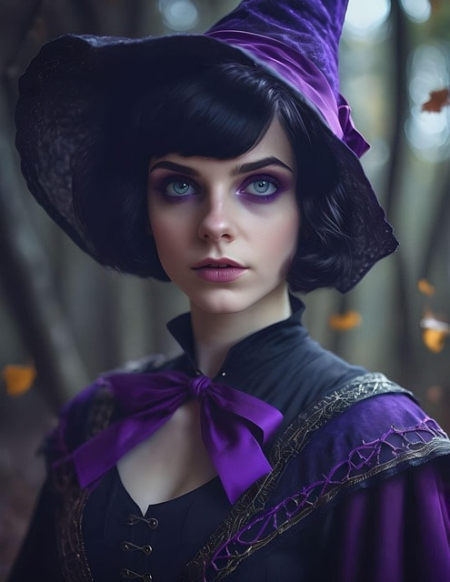 ai generated, witch, gothcore, queen, female, lady, girl, portrait, spells, witchcraft, witchy, gothic, goth, wicca, wiccan